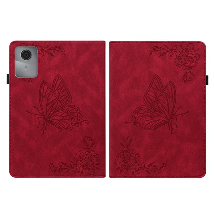 For Lenovo Idea Tab 11 / Xiaoxin Pad 2025 Butterfly Flower Embossed Leather Tablet Case