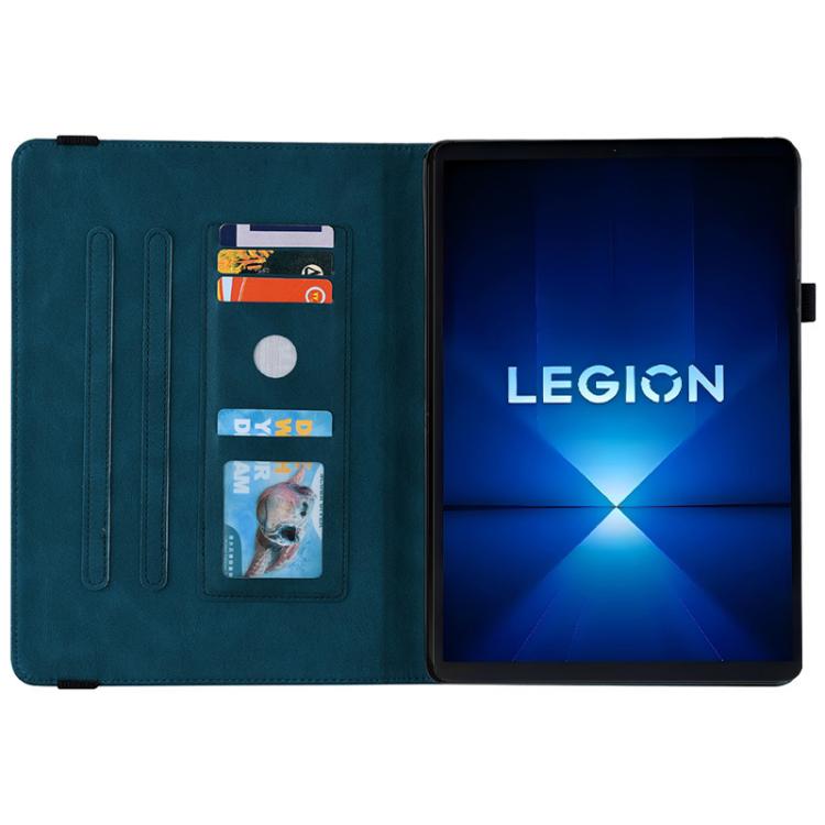For Lenovo Legion Y700 Gen 4 Butterfly Flower Embossed Leather Tablet Case
