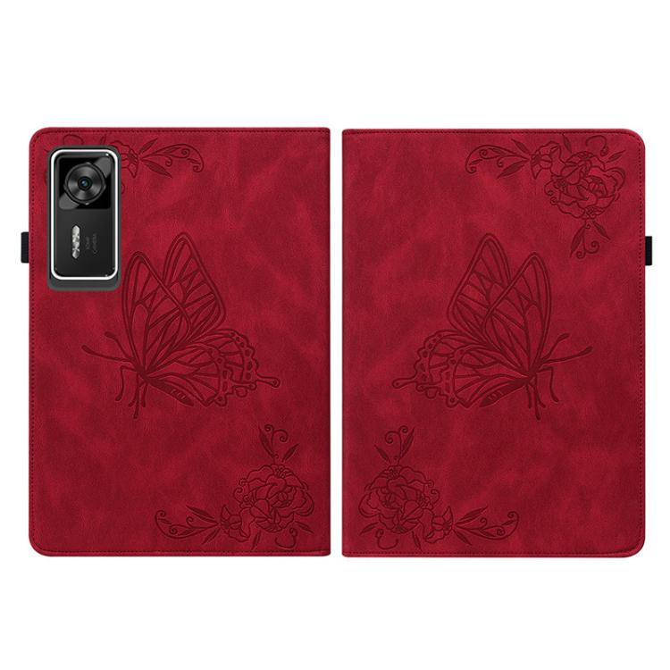 For Lenovo Legion Y700 Gen 4 Butterfly Flower Embossed Leather Tablet Case