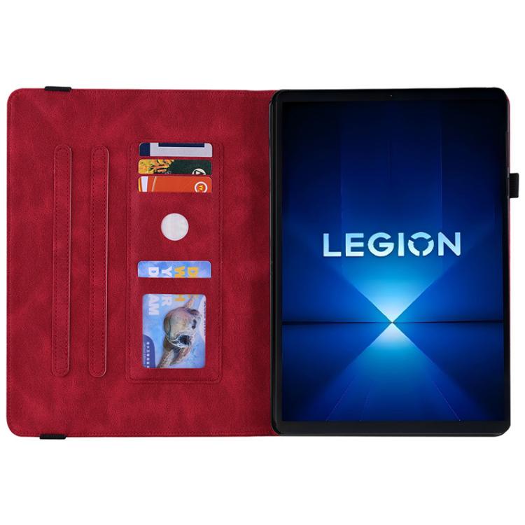 For Lenovo Legion Y700 Gen 4 Butterfly Flower Embossed Leather Tablet Case