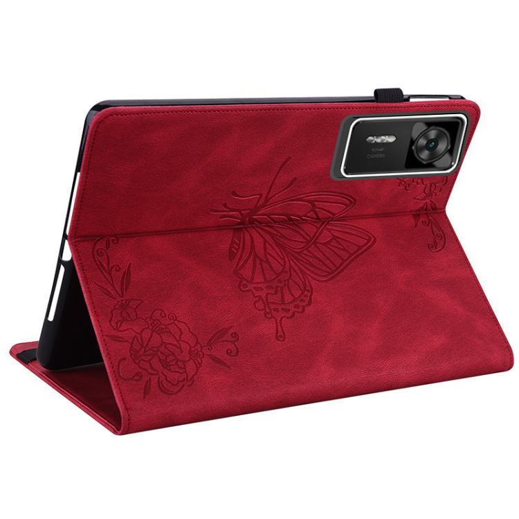 For Lenovo Legion Y700 Gen 4 Butterfly Flower Embossed Leather Tablet Case