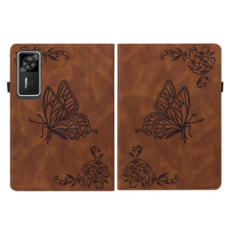 For Lenovo Legion Y700 Gen 4 Butterfly Flower Embossed Leather Tablet Case