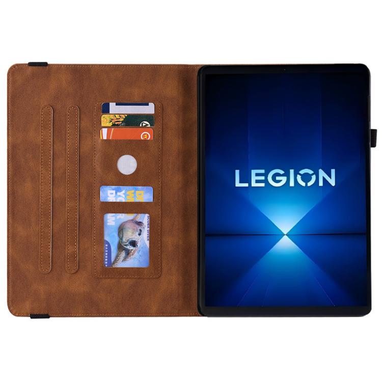 For Lenovo Legion Y700 Gen 4 Butterfly Flower Embossed Leather Tablet Case