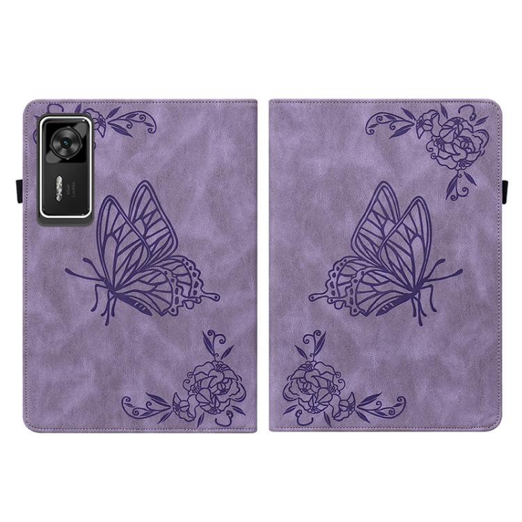 For Lenovo Legion Y700 Gen 4 Butterfly Flower Embossed Leather Tablet Case