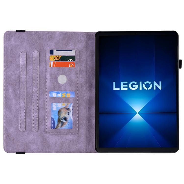 For Lenovo Legion Y700 Gen 4 Butterfly Flower Embossed Leather Tablet Case