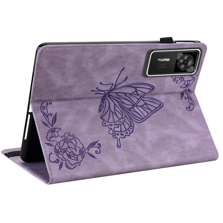 For Lenovo Legion Y700 Gen 4 Butterfly Flower Embossed Leather Tablet Case