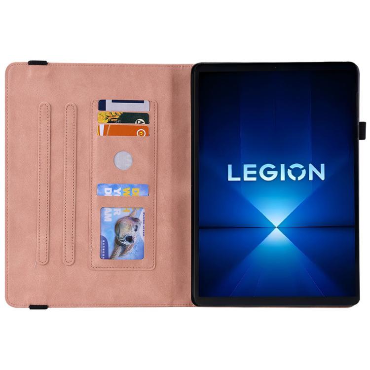 For Lenovo Legion Y700 Gen 4 Butterfly Flower Embossed Leather Tablet Case