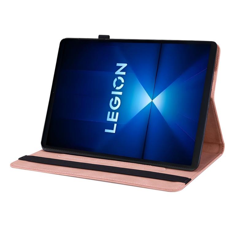 For Lenovo Legion Y700 Gen 4 Butterfly Flower Embossed Leather Tablet Case