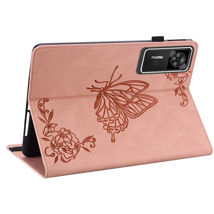 For Lenovo Legion Y700 Gen 4 Butterfly Flower Embossed Leather Tablet Case