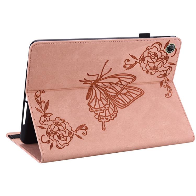 For Lenovo Tab K9 / Tab One Butterfly Flower Embossed Leather Tablet Case