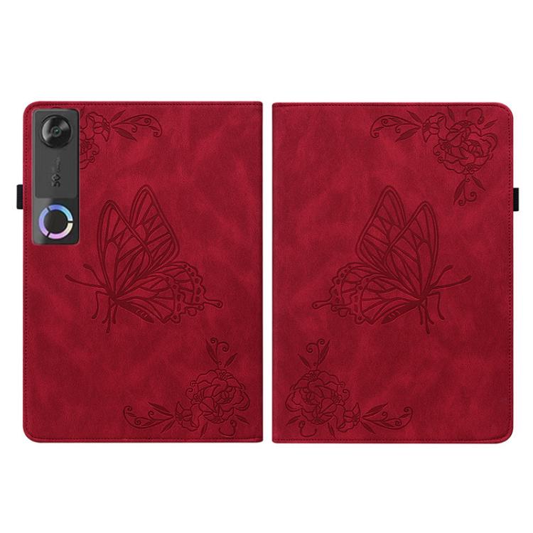 For Lenovo Legion Y700 Gen 5 Butterfly Flower Embossed Leather Tablet Case