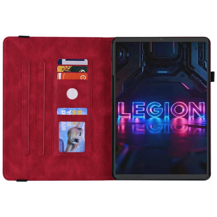 For Lenovo Legion Y700 Gen 5 Butterfly Flower Embossed Leather Tablet Case