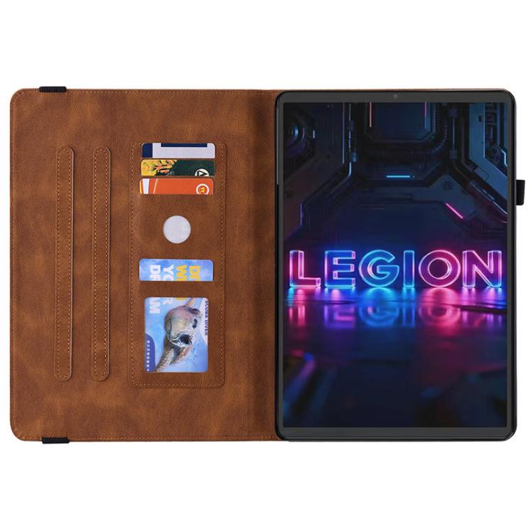 For Lenovo Legion Y700 Gen 5 Butterfly Flower Embossed Leather Tablet Case