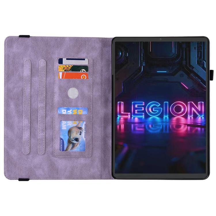 For Lenovo Legion Y700 Gen 5 Butterfly Flower Embossed Leather Tablet Case