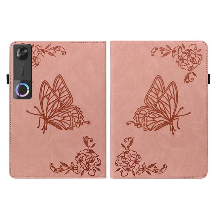 For Lenovo Legion Y700 Gen 5 Butterfly Flower Embossed Leather Tablet Case