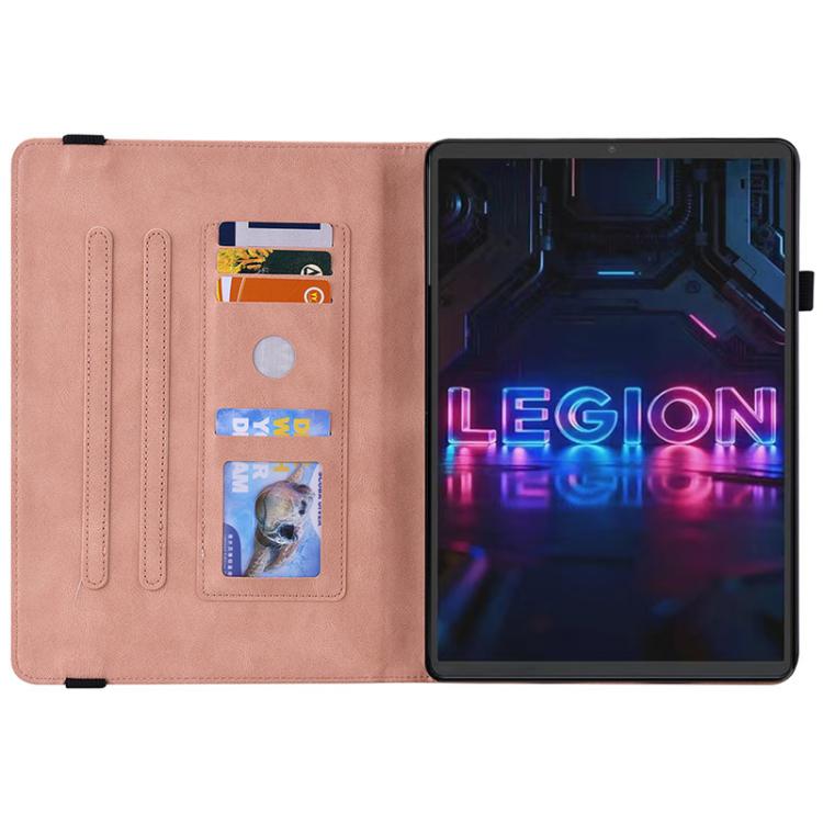 For Lenovo Legion Y700 Gen 5 Butterfly Flower Embossed Leather Tablet Case