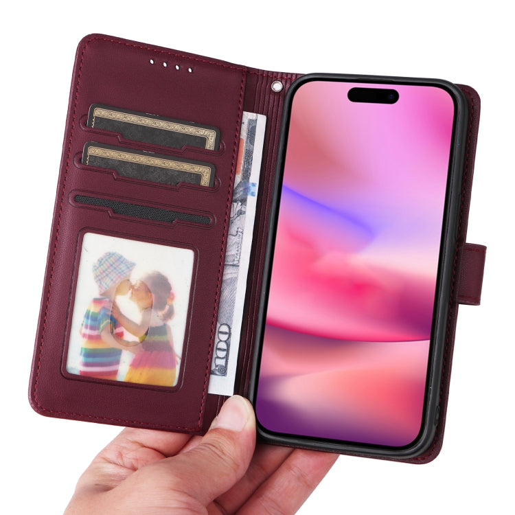 For iPhone 16 BETOPNICE BN-005 2 in 1 Detachable Imitate Genuine Leather Phone Case