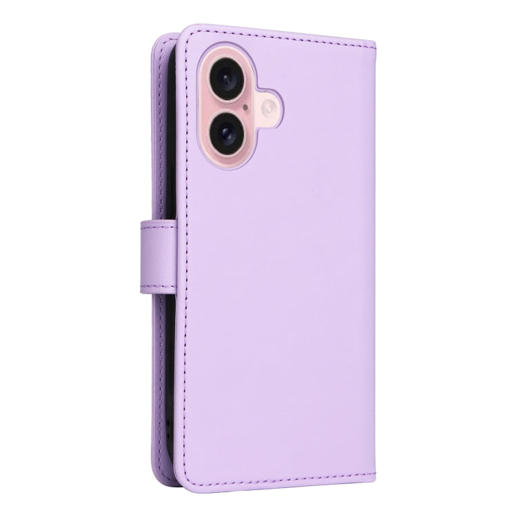 For iPhone 16 Plus BETOPNICE BN-005 2 in 1 Detachable Imitate Genuine Leather Phone Case