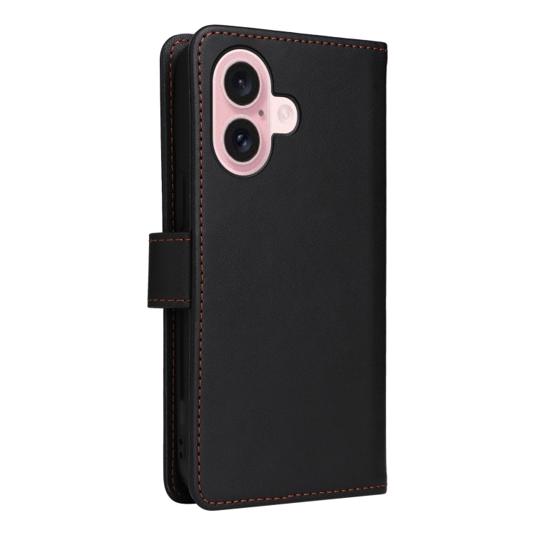 For iPhone 16 Plus BETOPNICE BN-005 2 in 1 Detachable Imitate Genuine Leather Phone Case