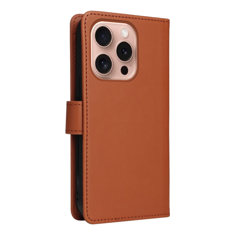 For iPhone 16 Pro BETOPNICE BN-005 2 in 1 Detachable Imitate Genuine Leather Phone Case