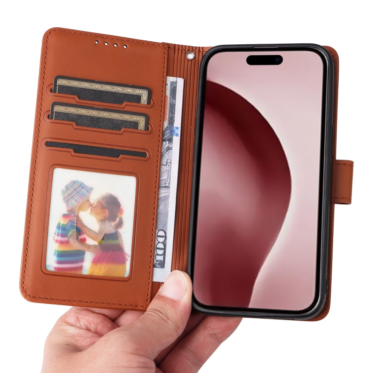 For iPhone 16 Pro BETOPNICE BN-005 2 in 1 Detachable Imitate Genuine Leather Phone Case
