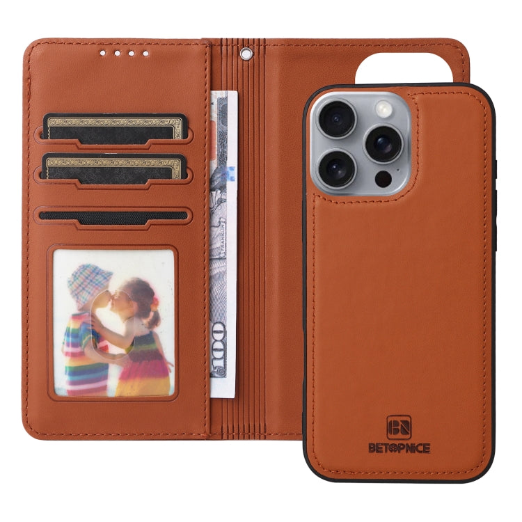For iPhone 16 Pro Max BETOPNICE BN-005 2 in 1 Detachable Imitate Genuine Leather Phone Case