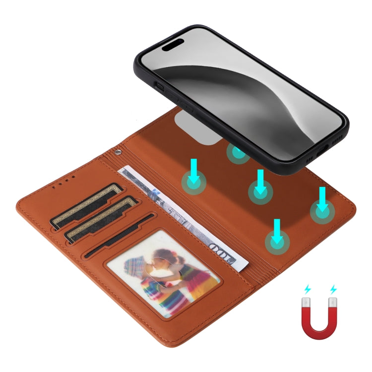 For iPhone 16 Pro Max BETOPNICE BN-005 2 in 1 Detachable Imitate Genuine Leather Phone Case
