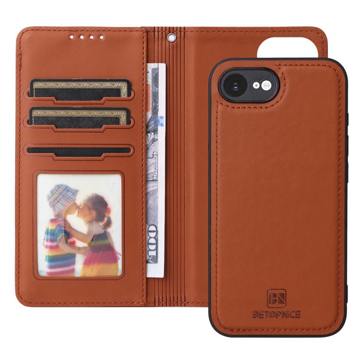 For iPhone 16e / 17e BETOPNICE BN-005 2 in 1 Detachable Imitate Genuine Leather Phone Case