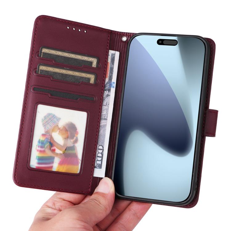 For iPhone 17 Pro BETOPNICE BN-005 2 in 1 Detachable Imitate Genuine Leather Phone Case