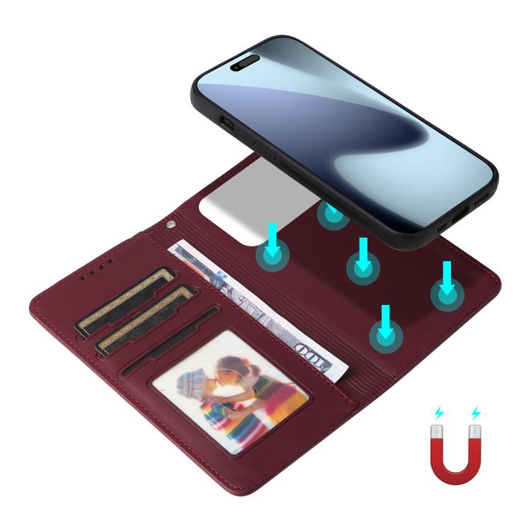 For iPhone 17 Pro BETOPNICE BN-005 2 in 1 Detachable Imitate Genuine Leather Phone Case