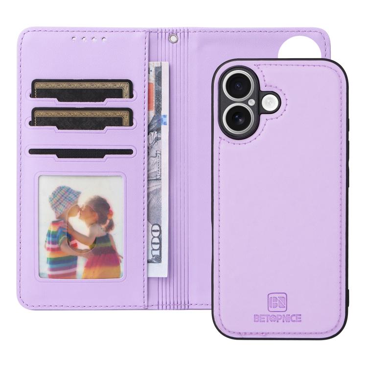 For iPhone 17 BETOPNICE BN-005 2 in 1 Detachable Imitate Genuine Leather Phone Case
