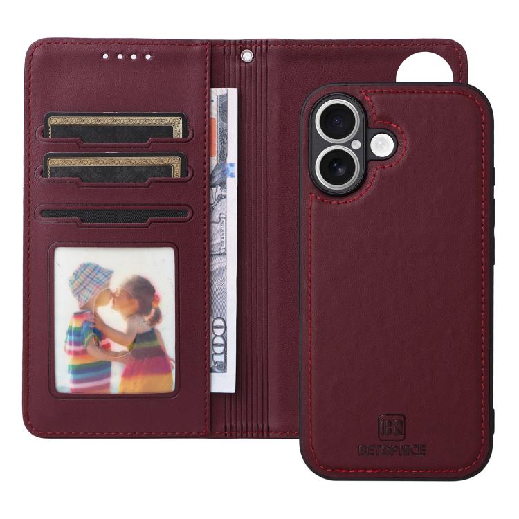 For iPhone 17 BETOPNICE BN-005 2 in 1 Detachable Imitate Genuine Leather Phone Case