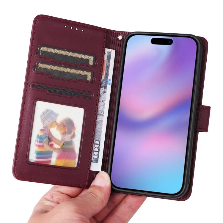 For iPhone 17 BETOPNICE BN-005 2 in 1 Detachable Imitate Genuine Leather Phone Case