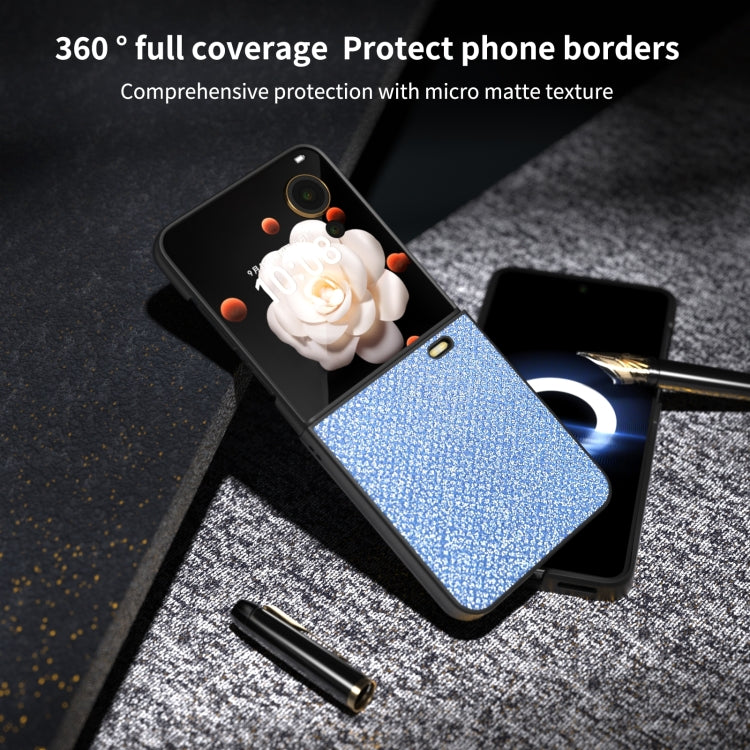 For For Honor Magic V Flip ABEEL Diamond Series Black Edge PU Phone Case