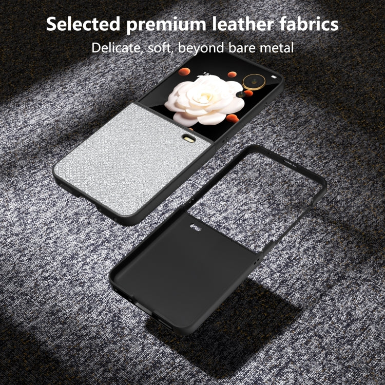 For For Honor Magic V Flip ABEEL Diamond Series Black Edge PU Phone Case