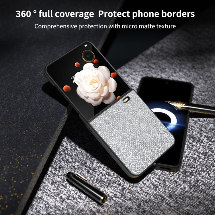 For For Honor Magic V Flip ABEEL Diamond Series Black Edge PU Phone Case