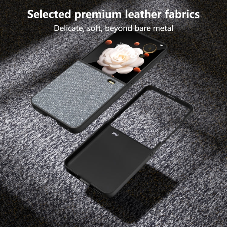 For For Honor Magic V Flip ABEEL Diamond Series Black Edge PU Phone Case