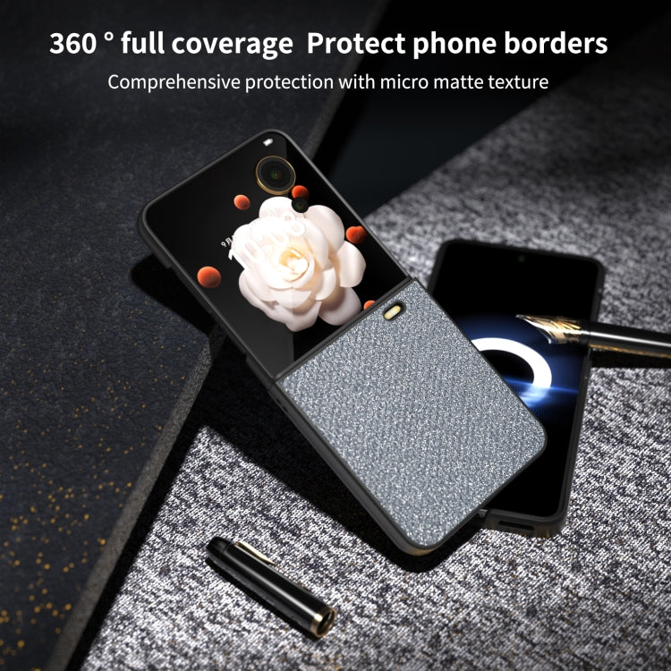For For Honor Magic V Flip ABEEL Diamond Series Black Edge PU Phone Case