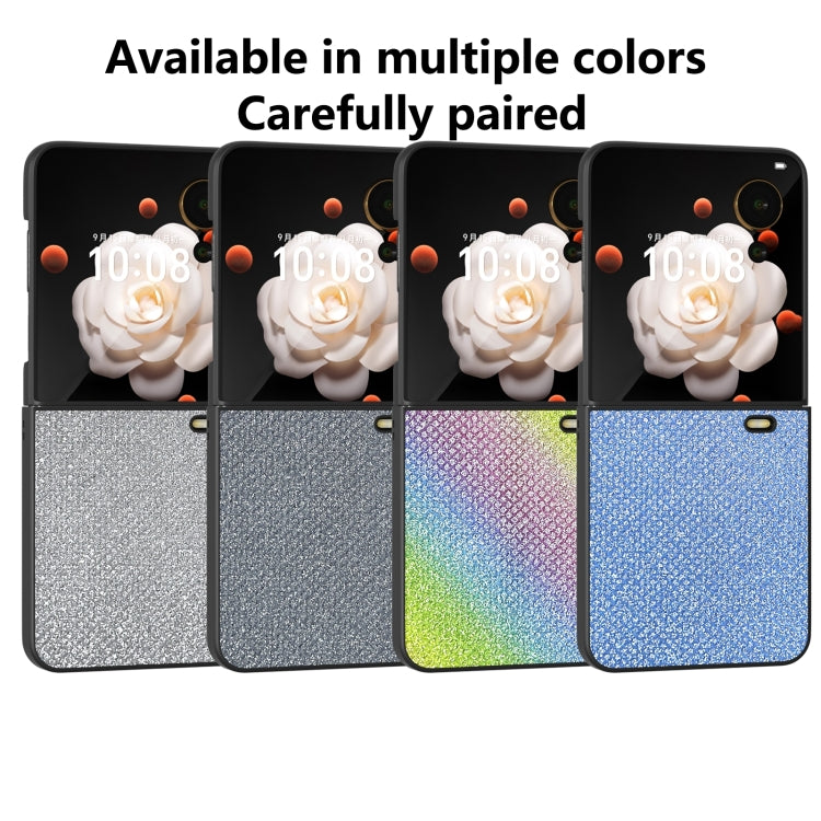 For For Honor Magic V Flip ABEEL Diamond Series Black Edge PU Phone Case
