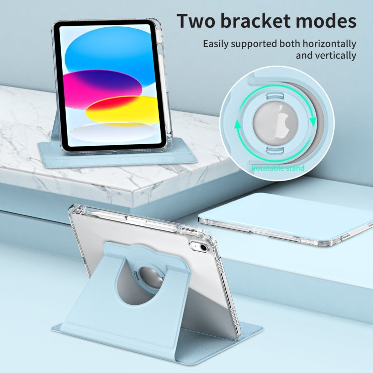 For iPad Air 11 2026 / 2025 / 2024 360 Rotation Detachable Clear Acrylic Leather Tablet Case