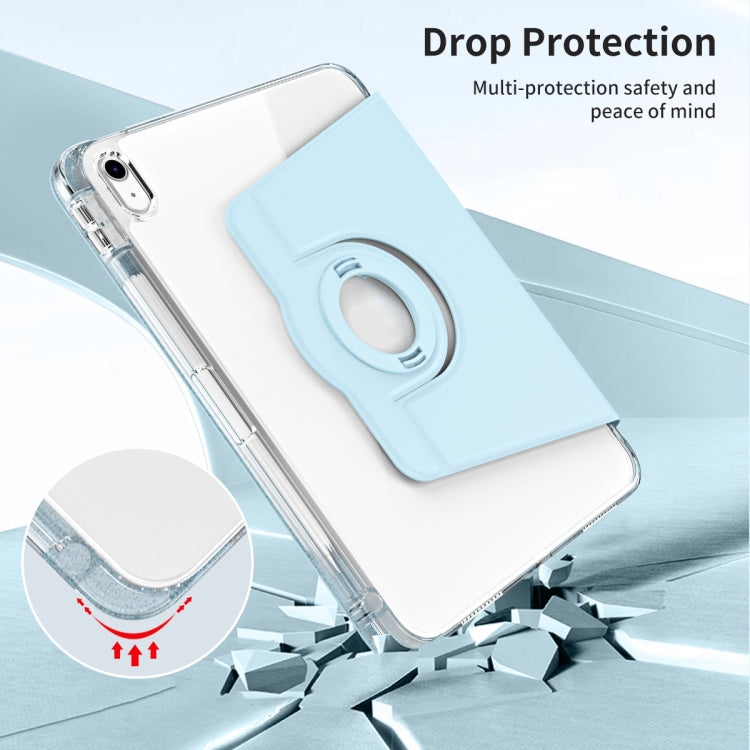 For iPad Air 11 2026 / 2025 / 2024 360 Rotation Detachable Clear Acrylic Leather Tablet Case