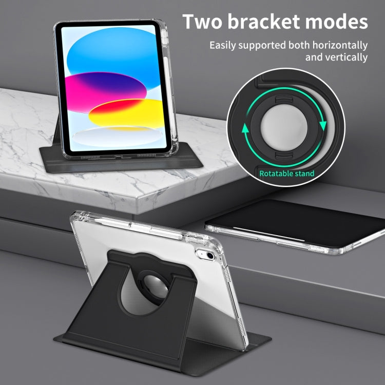 For iPad Air 11 2026 / 2025 / 2024 360 Rotation Detachable Clear Acrylic Leather Tablet Case
