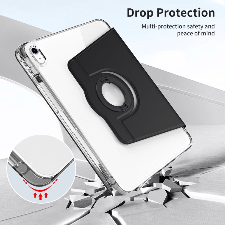 For iPad Air 11 2026 / 2025 / 2024 360 Rotation Detachable Clear Acrylic Leather Tablet Case