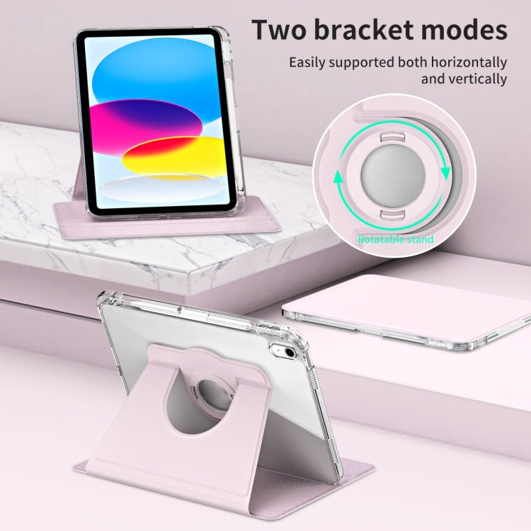 For iPad Air 11 2026 / 2025 / 2024 360 Rotation Detachable Clear Acrylic Leather Tablet Case