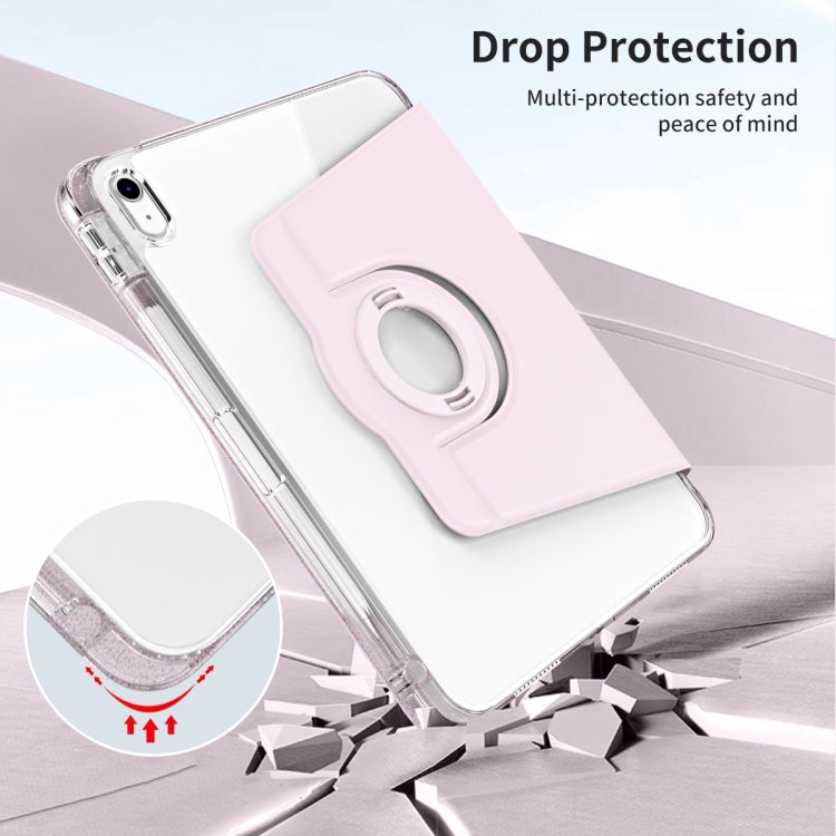 For iPad Air 11 2026 / 2025 / 2024 360 Rotation Detachable Clear Acrylic Leather Tablet Case