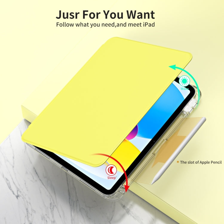 For iPad Air 11 2026 / 2025 / 2024 360 Rotation Detachable Clear Acrylic Leather Tablet Case