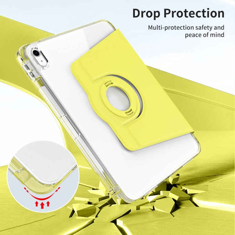 For iPad Air 11 2026 / 2025 / 2024 360 Rotation Detachable Clear Acrylic Leather Tablet Case