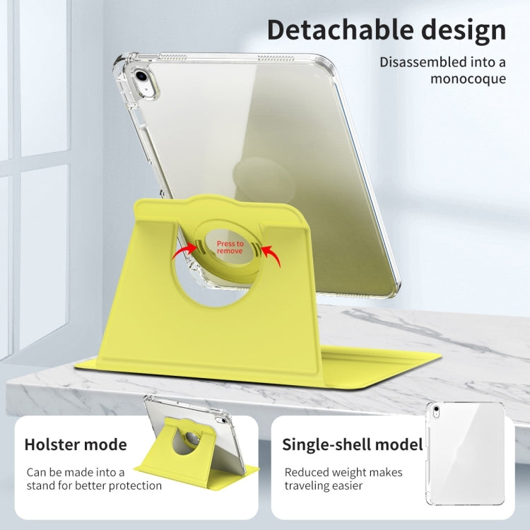 For iPad Air 11 2026 / 2025 / 2024 360 Rotation Detachable Clear Acrylic Leather Tablet Case