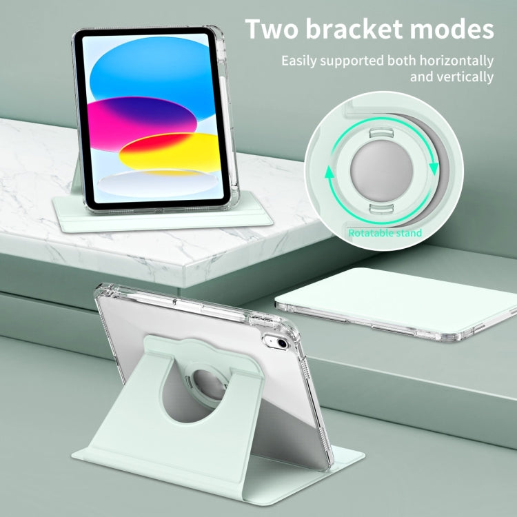 For iPad Air 11 2026 / 2025 / 2024 360 Rotation Detachable Clear Acrylic Leather Tablet Case