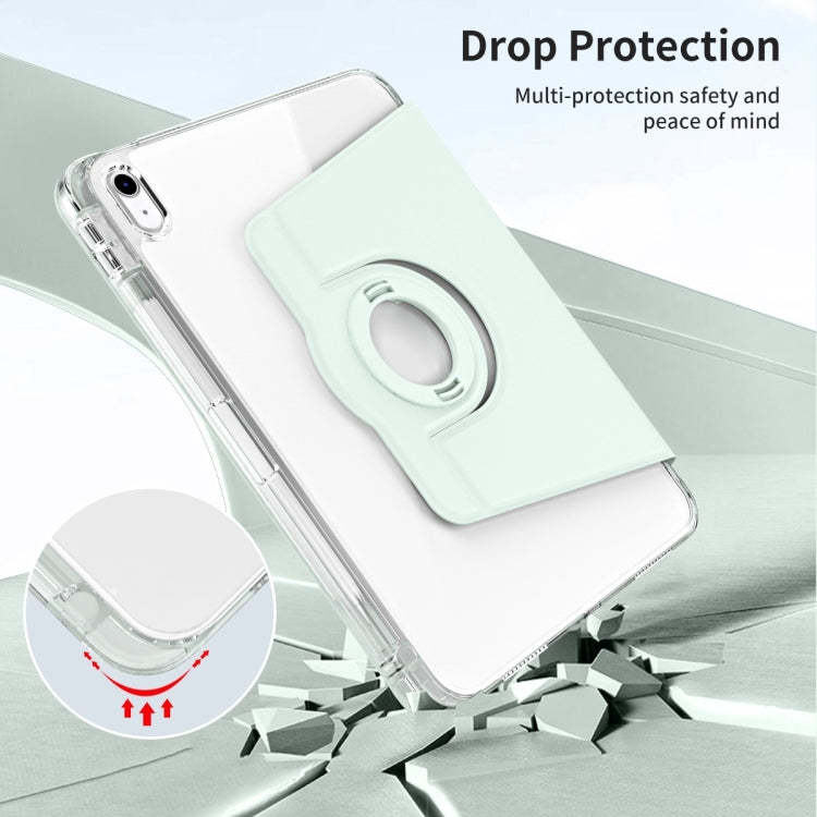 For iPad Air 11 2026 / 2025 / 2024 360 Rotation Detachable Clear Acrylic Leather Tablet Case
